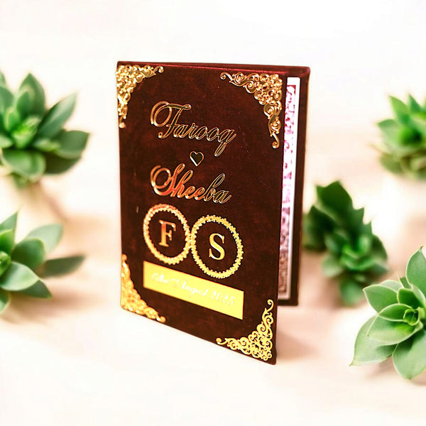 Premium Velvet Nikah Nama