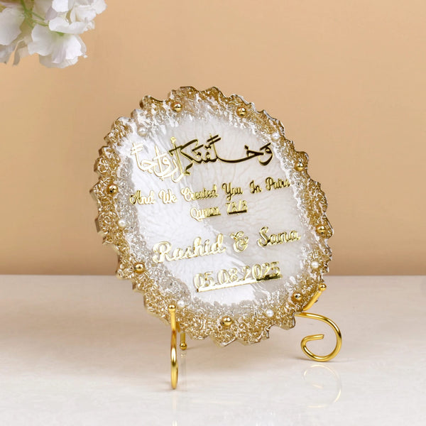 Luxury Resin Art Thumbprint Platter
